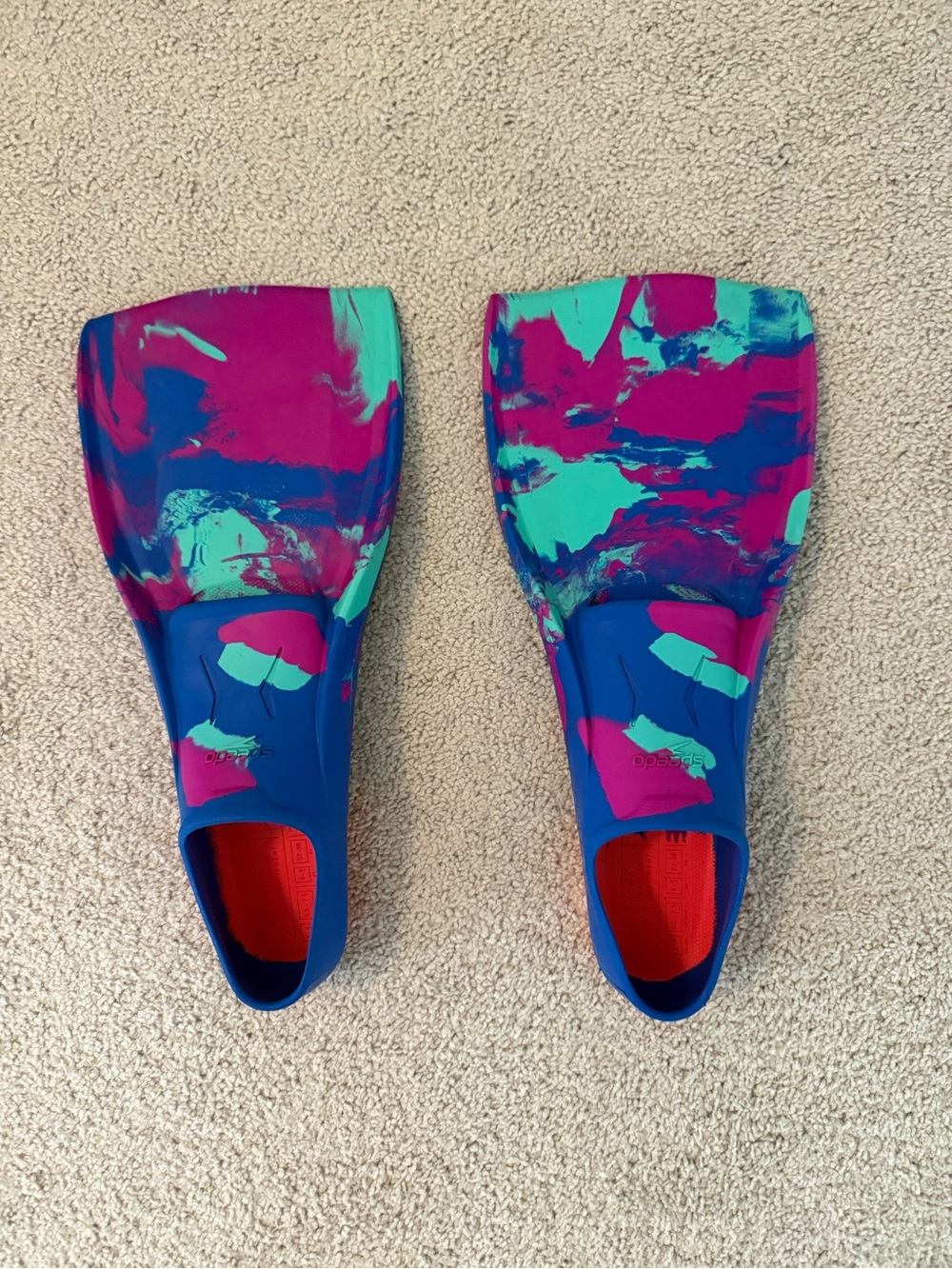 Speedo Women's Swim Fins in Blue, Pink, Teal
